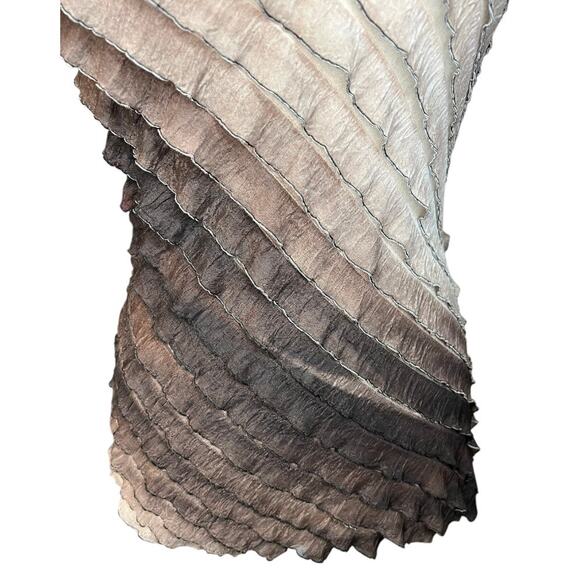 Y2k brown ruffle lace fairycore tank top casual neutral boho whimsigoth - Picture 2 of 6